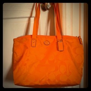 Coach fabric tote